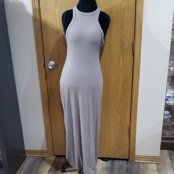 SKIMS Gray Halter Sheath Maxi Dress - Picture 1 of 6